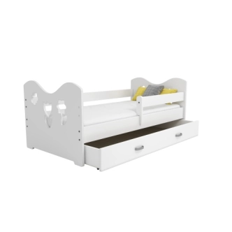 Dětská postel ORTLER 80x160 typ 2, bílá čela + bílé boky