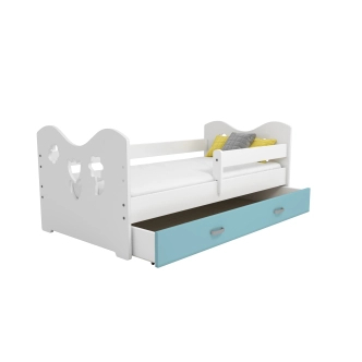 Dětská postel ORTLER 80x160 typ 2, bílá čela + bílé boky