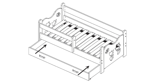 Dětská postel ORTLER 80x160 typ 2, šedá čela + bílé boky