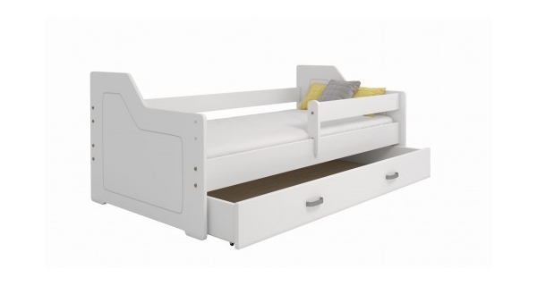 Dětská postel ORTLER 80x160 typ 4, bílá čela + bílé boky