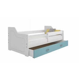 Dětská postel ORTLER 80x160 typ 4, bílá čela + bílé boky