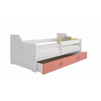 Dětská postel ORTLER 80x160 typ 4, bílá čela + bílé boky