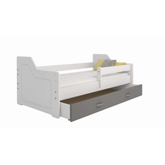 Dětská postel ORTLER 80x160 typ 4, bílá čela + bílé boky