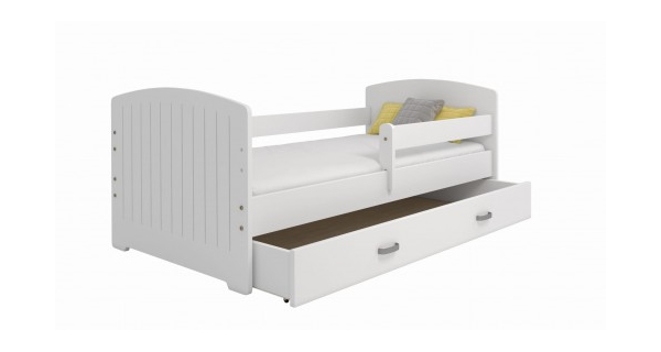 Dětská postel ORTLER 80x160 typ 5, bílá čela + bílé boky