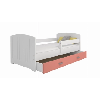 Dětská postel ORTLER 80x160 typ 5, bílá čela + bílé boky