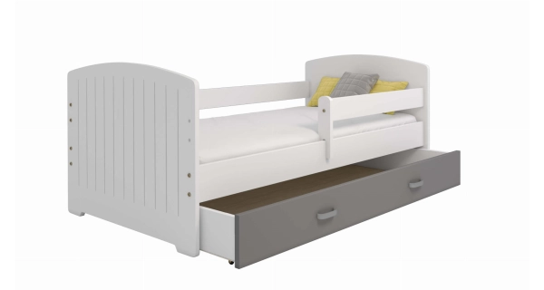 Dětská postel ORTLER 80x160 typ 5, bílá čela + bílé boky