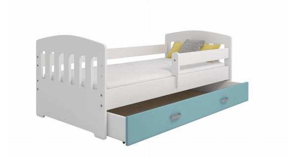 Dětská postel ORTLER 80x160 typ 6, bílá čela + bílé boky