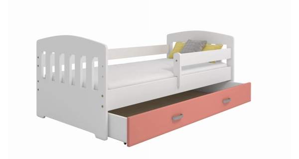 Dětská postel ORTLER 80x160 typ 6, bílá čela + bílé boky