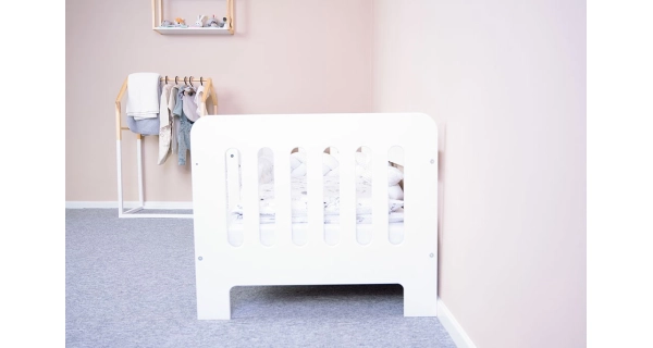 Dětská postel se zábranou STAPELIAN 140x70 cm, bílá