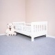 Dětská postel se zábranou STAPELIAN 160x80 cm, bílá