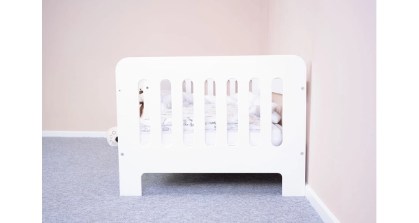 Dětská postel se zábranou STAPELIAN 160x80 cm, bílá