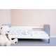 Dětská postel se zábranou STAPELIAN 160x80 cm, bílá/šedá