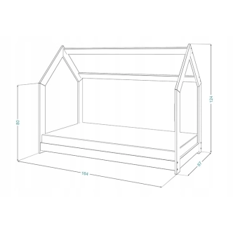 Dětská postel SPECIOSA D2 80x160, borovice