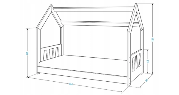 Dětská postel SPECIOSA D2A 80x160, bílá
