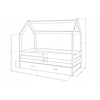 Dětská postel SPECIOSA D3 80x160, máta