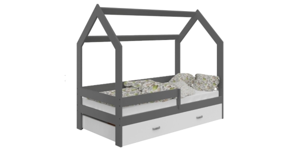 Dětská postel SPECIOSA D3 80x160 v barvě šedé se zásuvkou: bílá