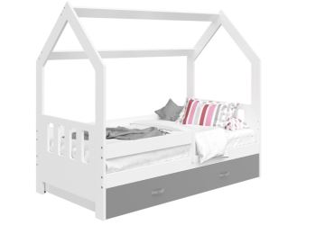 Dětská postel SPECIOSA D3C 80x160 v barvě bílé se zásuvkou: šedá