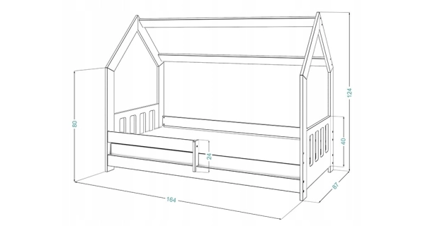 Dětská postel SPECIOSA D5C 80x160, bílá