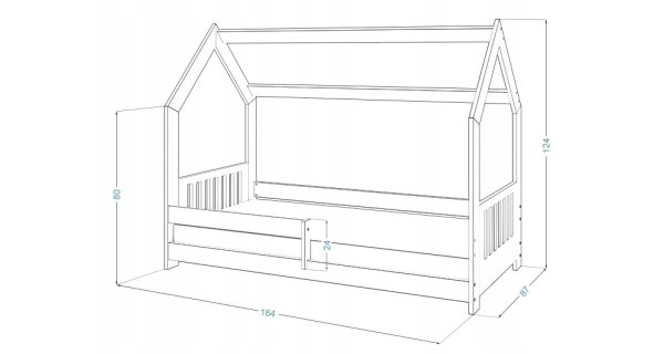 Dětská postel SPECIOSA D5E 80x160, bílá