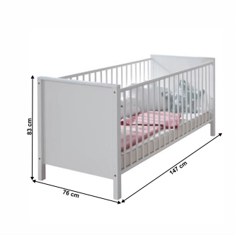 Dětská postýlka GLOMERATA, bílá