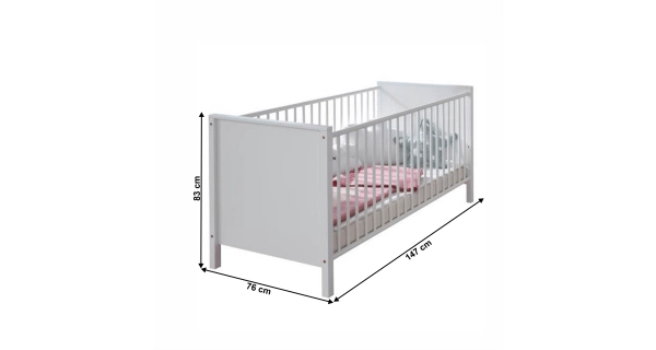 Dětská postýlka GLOMERATA, bílá