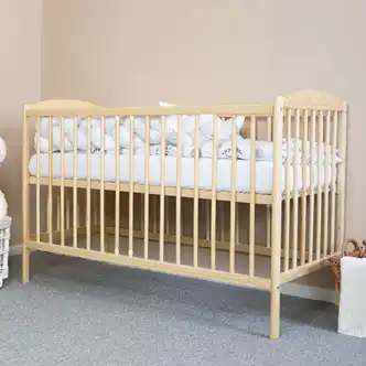 Dětská postýlka MICHELE EX s oblouky na čelech, přírodní