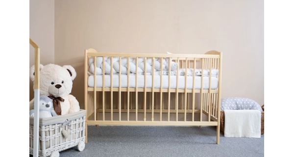 Dětská postýlka MICHELE EX s oblouky na čelech, přírodní