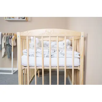 Dětská postýlka MICHELE EX s oblouky na čelech, přírodní