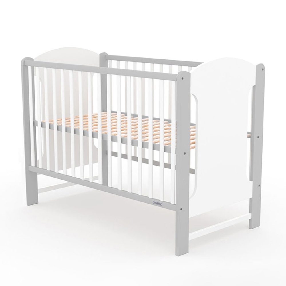 Children's crib EFREM, white/grey