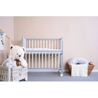 Dětská přístavná postýlka ORLANDO 90x40 cm bílá/šedá