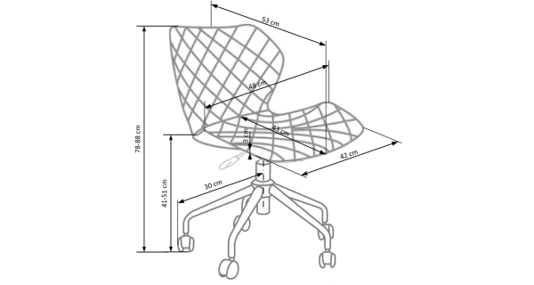 Dětská židle DENEB, bílá/černá