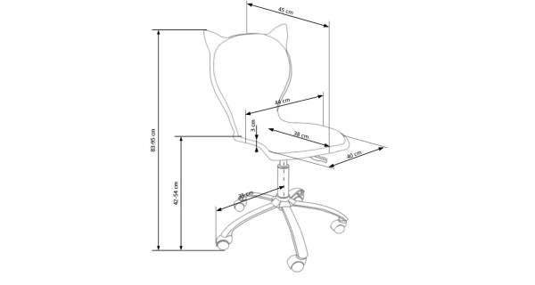 Dětská židle HALDUS 2, růžová