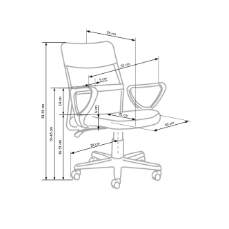 Dětská židle INASAN, růžová