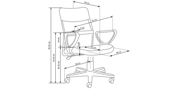 Dětská židle INASAN, růžová
