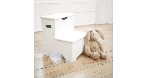 Dětské schůdky TERKA s úložným prostorem, bílá