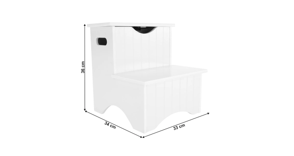 Dětské schůdky TERKA s úložným prostorem, bílá