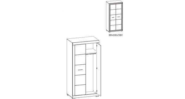Dětský pokoj JAMASOTA 6, bílý mat/grafit