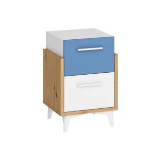 Dětský pokoj LEPON 1, dub artisan/bílá/modrá, 5 let záruka