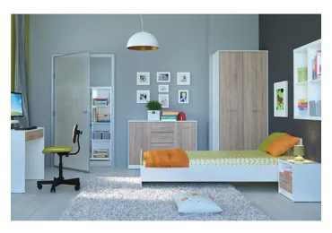 Dětský pokoj MARIONET, bílá/dub sonoma