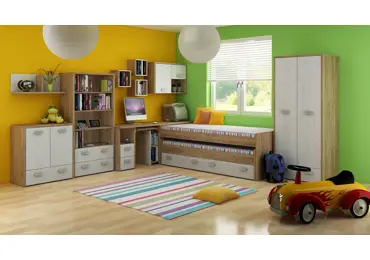 Dětský pokoj NELLORE I, craft zlatý/craft bílý