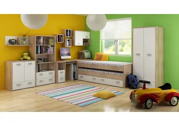 Dětský pokoj NELLORE I, dub sonoma/bílá