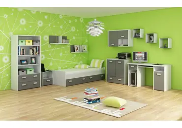 Dětský pokoj NELLORE III, craft bílý/grafit