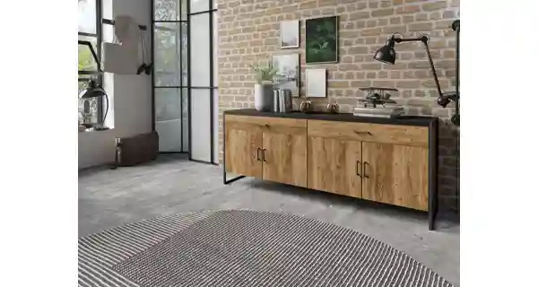 DIGUETI komoda, appenzeller fichte/černý mat