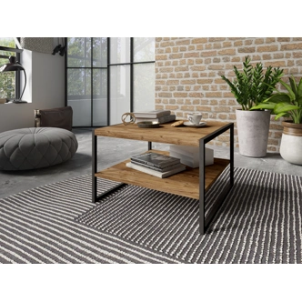 DIGUETI konferenční stolek, appenzeller fichte/černý mat