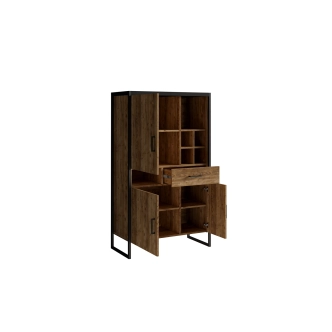 DIGUETI obývací pokoj, appenzeller fichte/černý mat