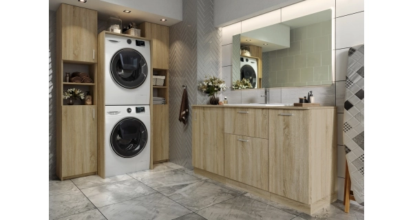 DINTERI skříň vestavná na pračku, dub sonoma