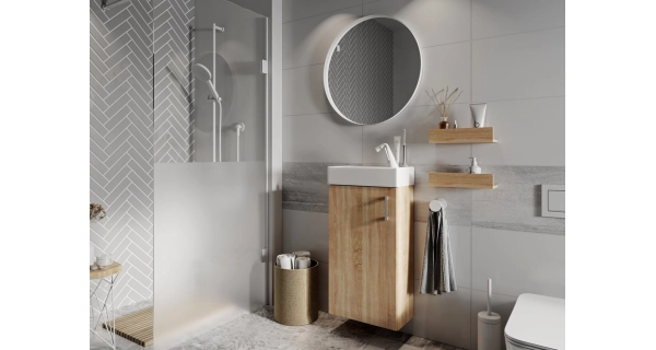 DINTERI skříň vestavná na pračku, dub sonoma