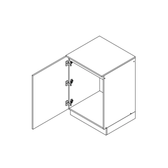 DINTERI skříňka spodní 60 cm s PD, bílá