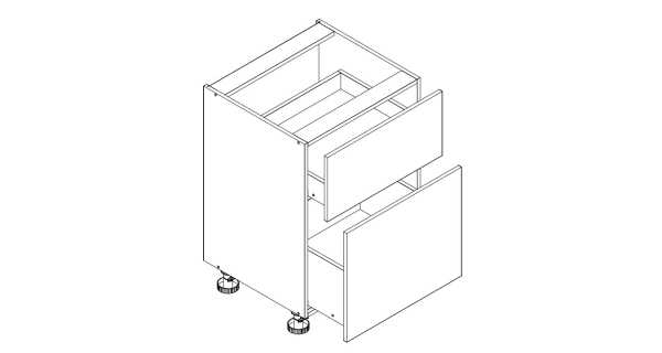 DINTERI skříňka šuplíková spodní 60 cm s PD, bílá