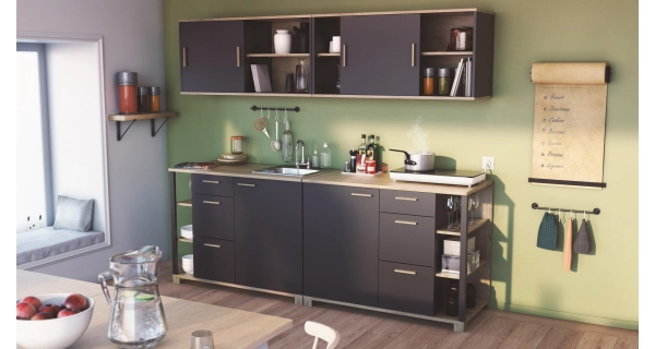 Dolní kuchyňská skřínka LIEGE L120, dub kronberg/černá